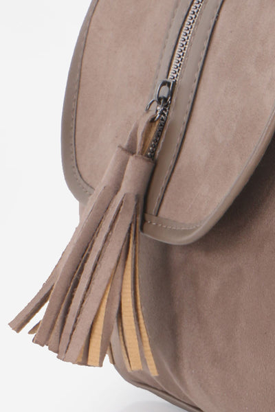 Women's Fringe Mink Suede Crossbody Bag