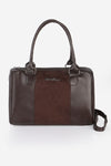 Women's Suede Detail Leather Sleeve Bag