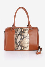 Load image into Gallery viewer, Women's Snake Pattern Ginger Leather Sleeve Bag
