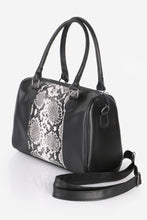 Load image into Gallery viewer, Women's Snake Pattern Black Leather Sleeve Bag
