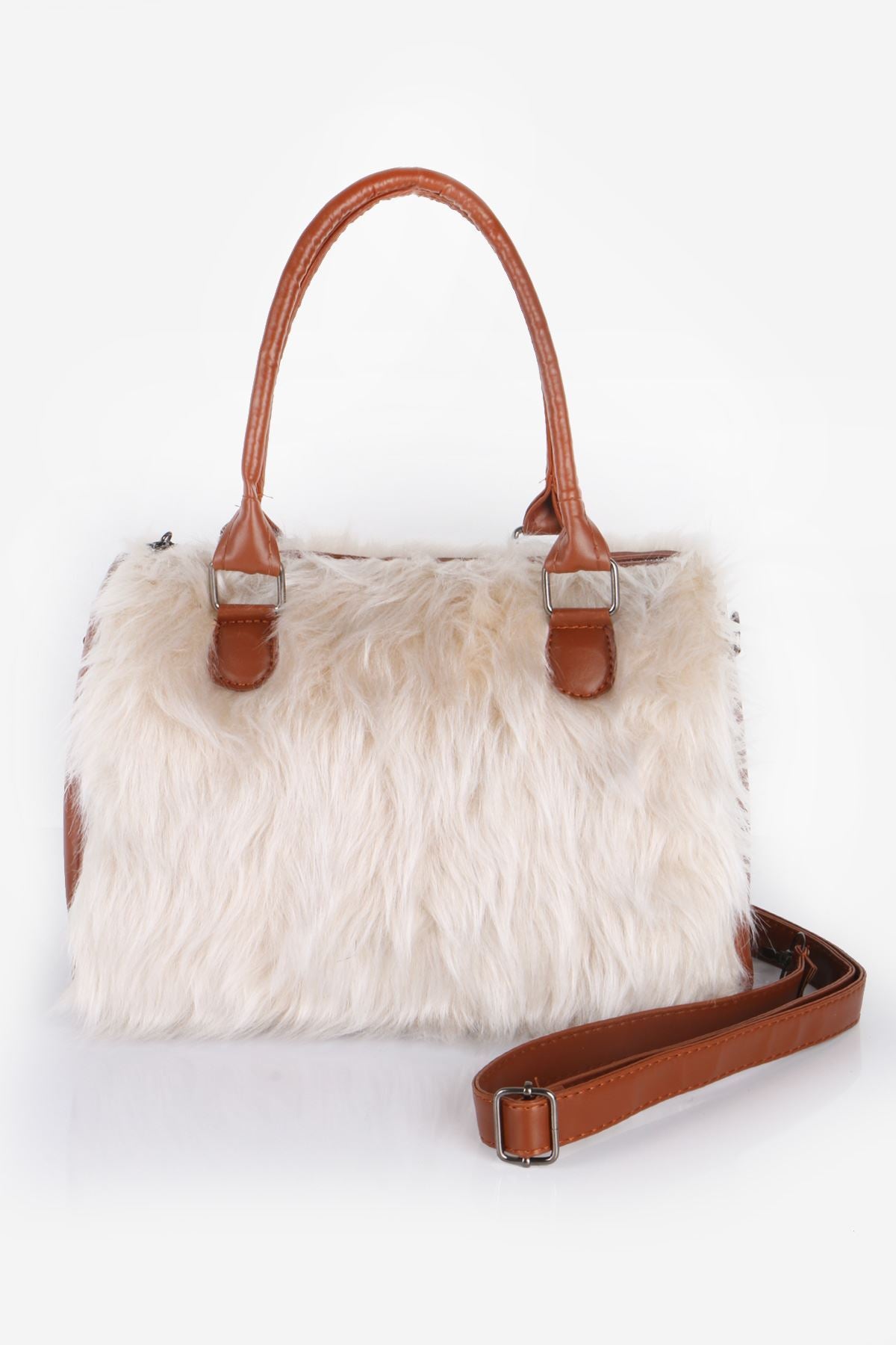 Women's Furry Ginger Sleeve Bag
