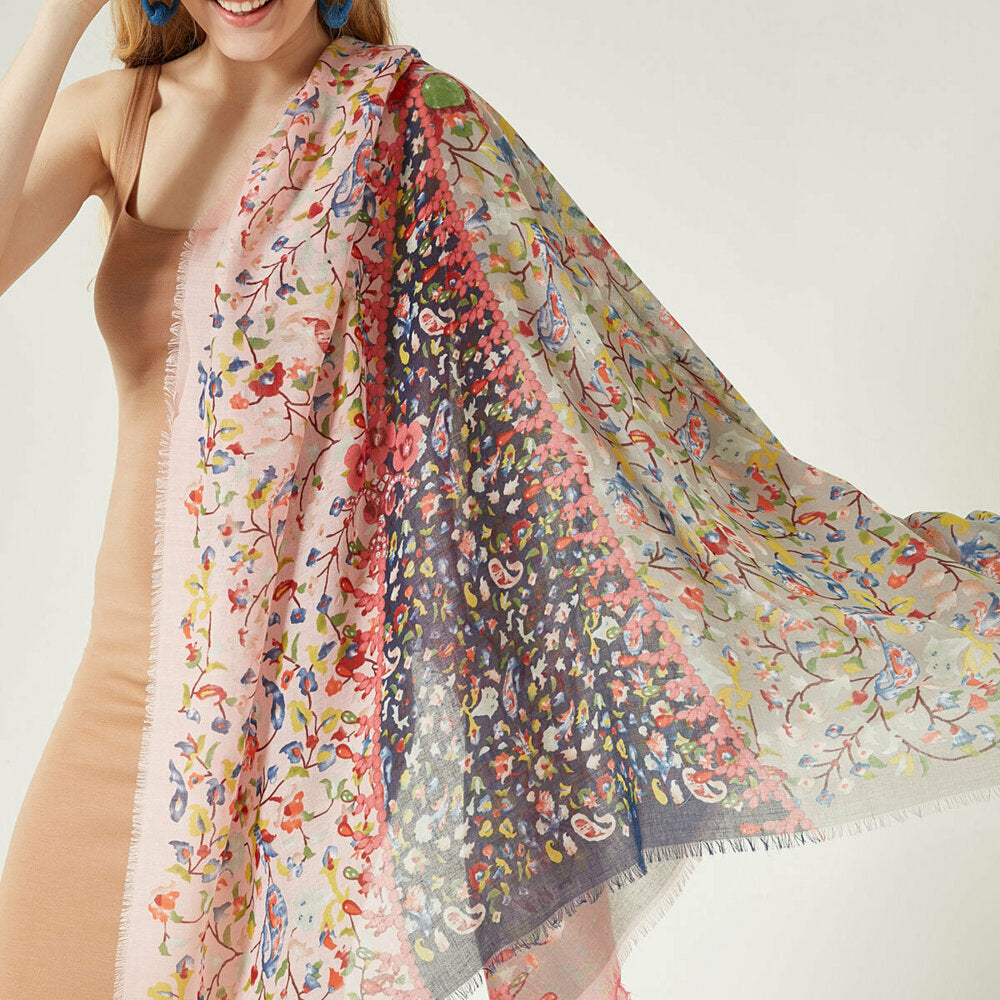 Women's Patterned Multi-color Scarf