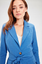 Load image into Gallery viewer, Women's Belted Indigo Jacket
