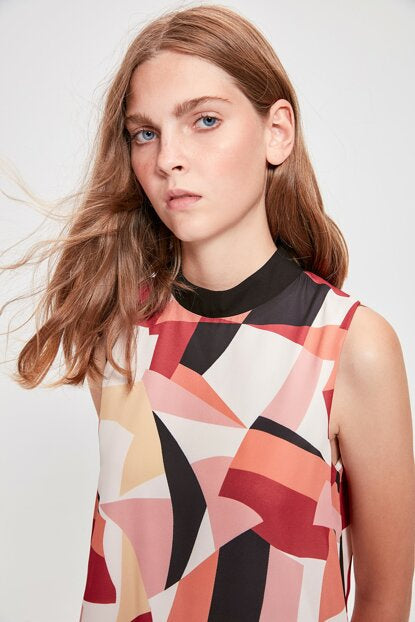 Women's Patterned Multi-color Dress