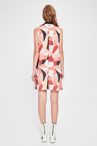 Women's Patterned Multi-color Dress