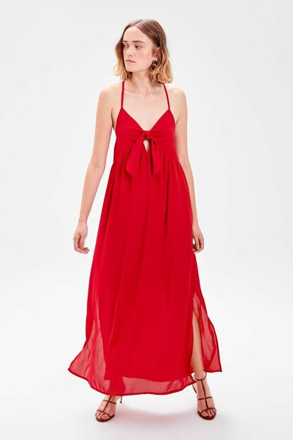 Women's Lined Red Dress