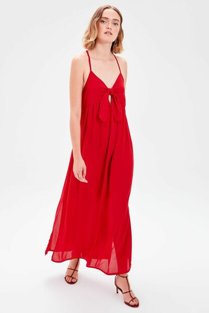 Women's Lined Red Dress