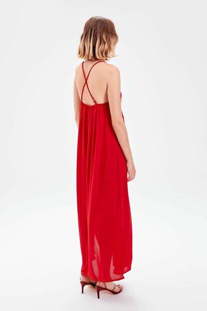 Women's Lined Red Dress