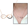Women's Zircon Gemmed Rose Plated 925 Carat Silver Necklace