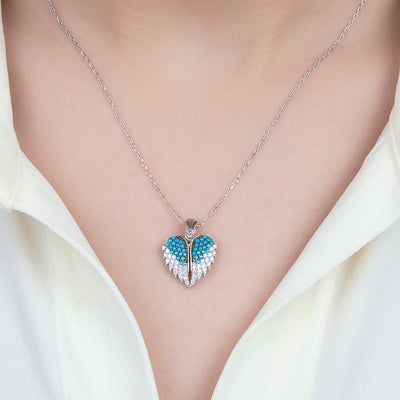 Women's Personalized Name Design Zircon Gemmed 925 Carat Silver Necklace