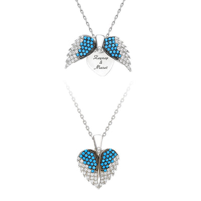 Women's Personalized Name Design Zircon Gemmed 925 Carat Silver Necklace