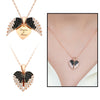 Women's Personalized Zircon Gemmed Rose Plated 925 Carat Silver Necklace