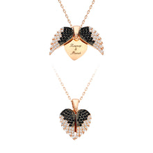 Charger l'image dans la galerie, Women's Personalized Zircon Gemmed Rose Plated 925 Carat Silver Necklace
